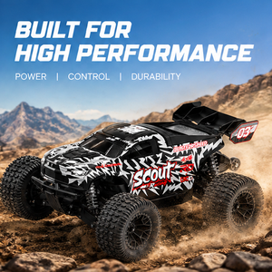 JIUSI Scout RC 1/10 4WD Buggy Électrique Tout-Terrain Prêt à Rouler Voiture Télécommandée Haute Performance pour Extérieur Monster Truck - Product Image 1