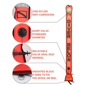 Equipo de Buceo de Alta Visibilidad WANZ, Boya de Señalización de Superficie SMB, Tubo de Señalización para Buceadores - Product Image 1