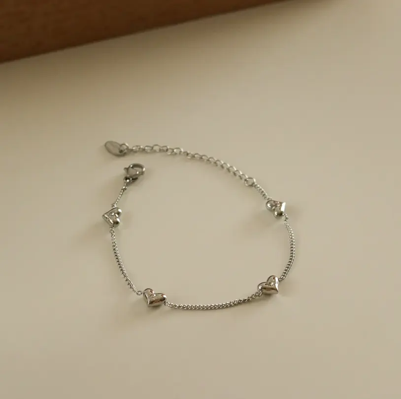 Inspireren Sieraden Roestvrij Staal Prachtige Zoete Koele Veelzijdige Elegante Groothandel 18K Vergulde Multi Schat Hart Armband