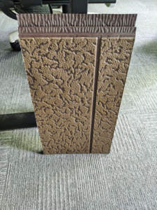 Trang trí kim loại siding Bảng điều khiển, đá gỗ hạt bên ngoài bức tường Ốp cho biệt thự xây dựng thương mại - Product Image 4