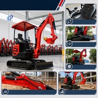 Mini-excavatrice à chenilles de 1,5 tonne, 1 tonne, 2 tonnes, 3,5 tonnes avec accessoires, EPA EURO 5 CE, pour ferme, maison, jardin, livraison gratuite