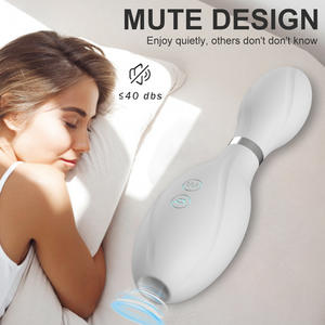 2024 Venta al por mayor Bola de bolos 10 Vibrating Sucker Wand Masajeador Vibrador de succión fuerte para mujer - Product Image 3