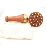Kansa Wand Body Foot Massager avec Détoxification Relaxation Profonde pour Spa Outils de Guasha en Bois Gua Sha pour Application de la Tête