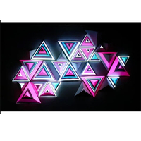 Écran de stand de DJ de lumière pixel led irrégulière nouveau design portable stand de DJ numérique façade stand de DJ led