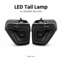 Feux arrière LED de rechange, base noire fumée, feux de position rouges LED, pièces détachées compatibles avec Toyota 4Runner 2010-2020