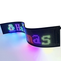 Écran LED publicitaire à message défilant flexible, contrôle par application, panneau lumineux LED programmable, écran LED pour voiture