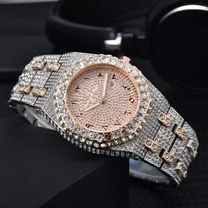 Nuovi Orologi con Cristalli di Zaffiro e Diamanti per Uomo e Donna, Movimento al Quarzo, Stile Hip-hop alla Moda con Indici Orari in Numeri Romani - Product Image 3