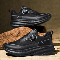 Chaussures de cuisine antidérapantes pour hommes - résistantes à l'eau et à l'huile, semelle EVA légère, pour restaurant, noires, sur mesure