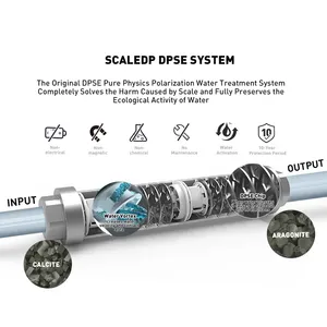 El equipo de descalcificación de agua de alto tiempo de ejecución Scaledp filtra el agua de forma segura y rápida sin contaminación secundaria del agua.