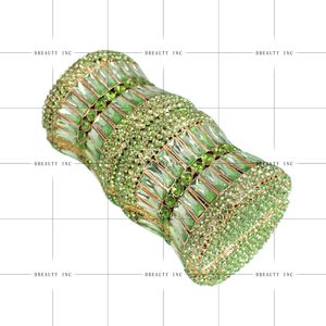 Bolso de Noche Elegante para Mujer con Cristales de Bambú, Brillantina y Pedrería, Cartera de Mano Formal para Bodas y Reuniones Familiares - Product Image 4