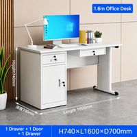 Bureau de travail en acier durable avec tiroirs verrouillables, armoire mobile à glissières silencieuses, bureau informatique en métal moderne, montage facile