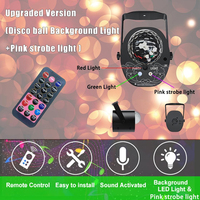 Bola de discoteca portátil con 16 patrones para discoteca, proyector láser LED para fiesta y escenario, luces de DJ