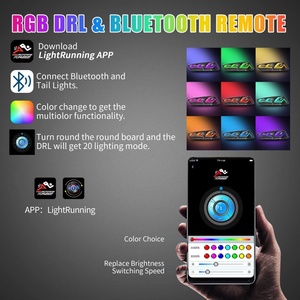 ชุดไฟท้ายรถยนต์ LED RGB สำหรับมิตซูบิชิ แลนเซอร์ และ อีโว เอ็กซ์ ปี 2008-2020 ไฟ DRL สีสันสดใส เลนส์รมควัน ไฟท้าย - Product Image 3