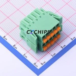 KF2EDGKNHG-3.5-2*5P Plug-in Terminal Block P=3.5mm Connector Male Plug 2x5P 3.5mm Green - Product Image 1