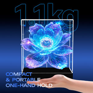 COEUS Display Olografico 3D Senza Occhiali 20CM, Scatola Luminosa LED per Proiezione, <span class=keywords><strong>Immagini</strong></span> e <span class=keywords><strong>Video</strong></span> per Negozi/Bar/Halloween 4K - Product Image 3