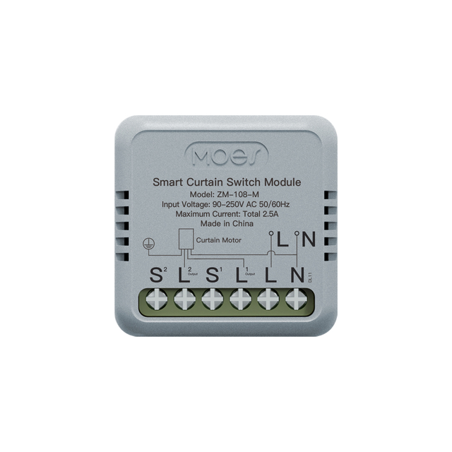 MOES Tuya ZigBee Smart Curtain Switch Module Mini Design for Rocker Reset Switch App Remote Control Work With Alexa Google Home