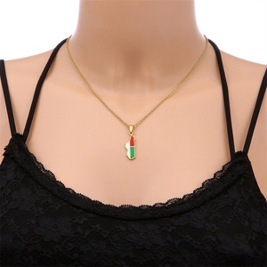 Collar con Mapa de Madagascar, Mapa de País Africano, Collar con Colgante de Mapa Esmaltado de Acero Inoxidable, Joyería de Moda - Product Image 5