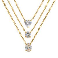 Collier en diamant cultivé en laboratoire DK Heart avec or 18 carats, cadeau de mariage, offre directe d'usine