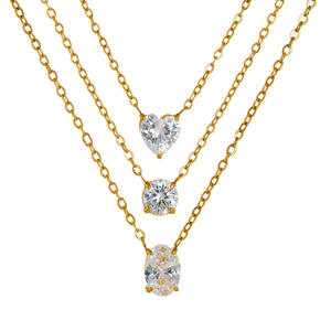 1.178CT 하트 랩-18K 골드 웨딩 파티 선물 다이렉트 팩토리 제공 그로운 다이아몬드 목걸이 - Product Image 4