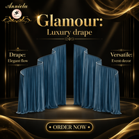 Support de rideau ANNIELU en spandex robuste en forme de S, pour rideau ondulé irrégulier, décoration de scène de mariage, événement, fête, luxe