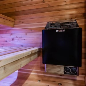 Sauna extérieur de luxe OEM/ODM, revêtement en <span class=keywords><strong>bois</strong></span> carbonisé, sauna traditionnel humide/sec pour projets résidentiels et hôteliers - Product Image 4