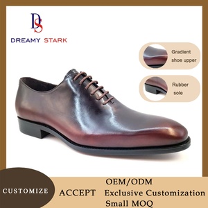 Chaussures en cuir véritable faites à la main, design bicolore, confort léger pour l'automne, pour occasions décontractées ou professionnelles, texture de haute qualité - Product Image 2