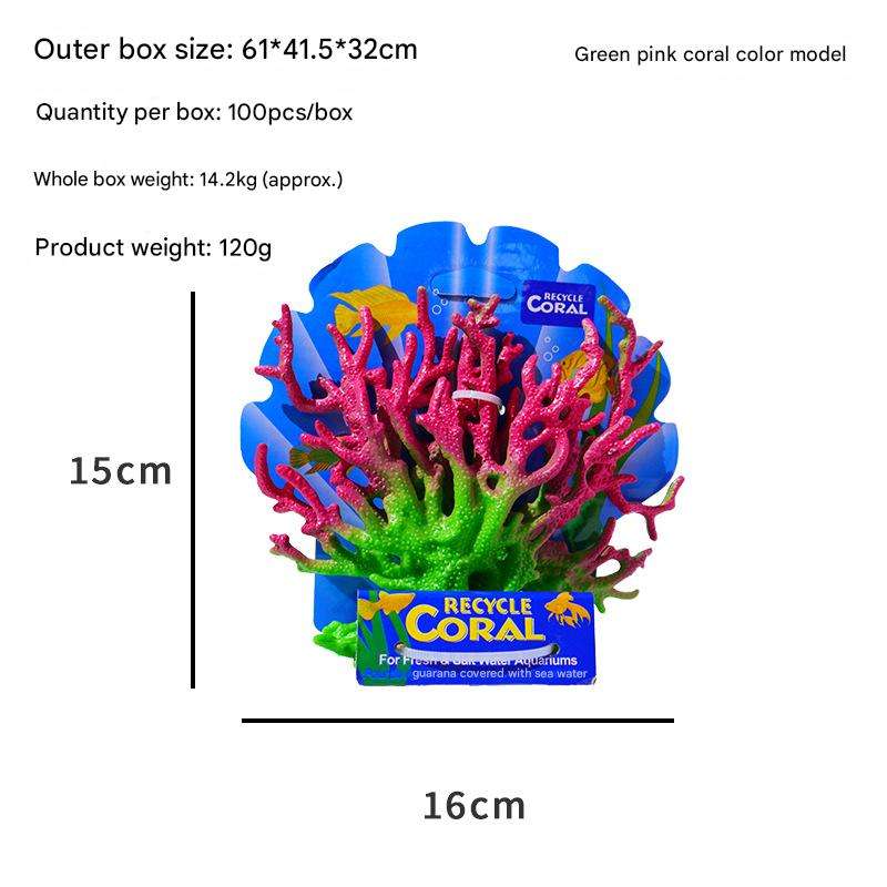 Green pink coral colorful model