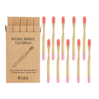 Brosse à dents en bambou naturelle pour adultes et enfants, style 2020 Vbatty, logo personnalisé, couleur personnalisée, vente en gros, lot de 12