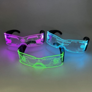 Gafas Acrílicas Plegables con Luz LED, Alimentadas por Batería CR1220, <span class=keywords><strong>Redshark</strong></span> RS-0211, 10 Colores para Conciertos, Fiestas, Bares, Discotecas, Eventos - Product Image 2