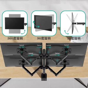 Heavy Duty 4 Monitor <b>Stand</b> for 13 to 32 Inch <b>Screens</b> Quad Desk Mount with 90 Degree Tilt in Stock - Product Image 5