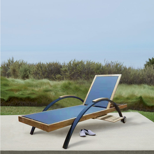 Tumbonas de madera para exteriores con tumbonas de teca de <span class=keywords><strong>resina</strong></span> <span class=keywords><strong>blanca</strong></span> a la venta con ruedas, tumbonas comerciales para piscina - Product Image 2