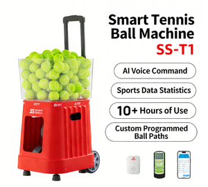 पेशेवर पोर्टेबल इनडोर उपयोग टेनिस बॉल मशीन टिकाऊ हल्के एब्स रिमोट बॉल थ्रोअर ट्रेनर हमें प्लग 120 प्रशिक्षण - Product Image 4