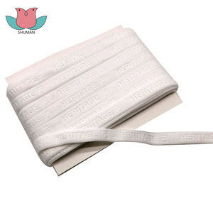 Cao-tensity 1cm nylon mềm in băng đàn hồi nhà sản xuất cung cấp màu hồng khẩu hiệu màu đen cho cổ Bìa Webbing sản phẩm - Product Image 5