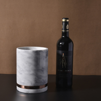 Luxe pierre naturelle baril vin bière champagne refroidisseur support de refroidissement barre de fête Ktv vaisselle marbre seau à glace