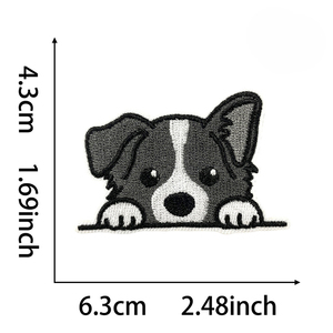 의류 맞춤 배지 패치에 만화 애완 동물 개 아플리케 철 의류 도매 패치에 귀여운 동물 자수 패치 - Product Image 4