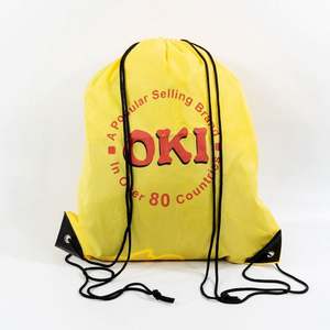 Customized Logo 210D Polyester <b>Drawstring</b> <b>Backpack</b> Sports Travel Gym Marathon Bag with <b>Drawstring</b> Gift Promotional Sportpacks - Product Image 1