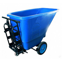 CHAOBAO Poubelle d'extérieur B-109 solide et robuste de grande capacité 660L Poubelle rectangulaire en plastique PP pour lobby