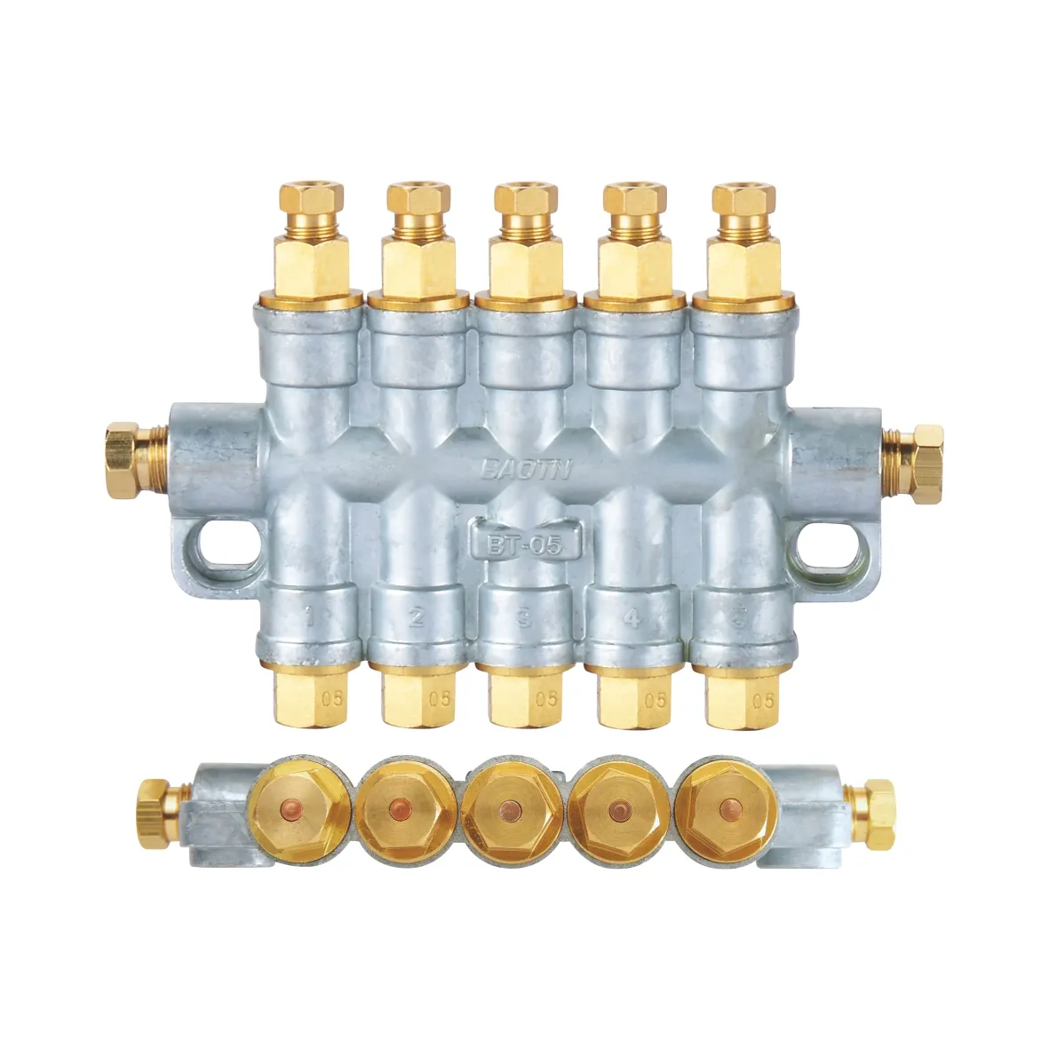 Distributeur d'huile de décompression quantitatif BAOTN BFA 5 sorties 5 voies pour système de lubrification volumétrique