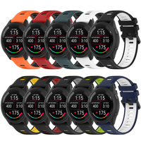 Bracelet en silicone bicolore 18 mm 20 mm 22 mm, bracelet de montre intelligente en caoutchouc pour Garmin Forerunner 265 265s 170 970