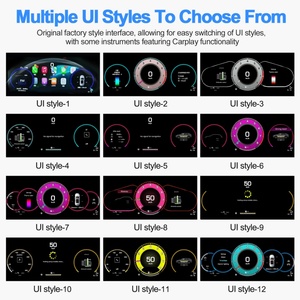 Navihua LCD Digital Cluster Wireless Carplay Dashboard Instrument <b>Speedometer</b> Virtual Cockpit <b>for</b> Porsche Panamera 2010-2016 - Product Image 6