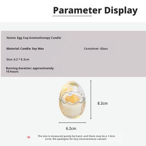 Creative Design Home Decorative Clear Glass <strong>Egg</strong> Cup Aromatherapy <strong>Candles</strong> - Product Image 6