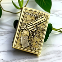 Nouveau Briquet Créatif en Métal à Roue d'Allumage, Série Relief Tridimensionnel, Anti-vent, pour Cigarettes et Cigares, à Kérène