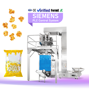 เครื่องบรรจุภัณฑ์อัตโนมัติแบบ PLC สำหรับข้าวโพดคั่ว มันฝรั่งทอด บิสกิต บรรจุภัณฑ์แบบซองทรงหมอน เครื่องบรรจุเม็ดแบบแนวตั้ง ผลิตในประเทศจีน - Product Image 1