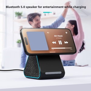 ที่ชาร์จไร้สายแบบแม่เหล็กตั้งโต๊ะใหม่พร้อมที่วางลำโพงสำหรับ <span class=keywords><strong>iPhone</strong></span> 17 16 15 14 <span class=keywords><strong>13</strong></span> <span class=keywords><strong>PRO</strong></span> <span class=keywords><strong>MAX</strong></span> สำหรับ airpods 15W ชาร์จเร็ว - Product Image 3