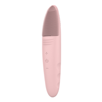Brosse nettoyante pour le visage en silicone LED étanche, avec prise britannique, pour un traitement de désobstruction des pores et une application délicate sur la peau.
