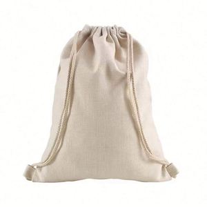 Hot Sale Custom Logo Eco Friendly Plain Natural Shopping Cotton Bag Draw String <b>Backpack</b> Cotton Canvas <b>Drawstring</b> <b>Backpack</b> - Product Image 4