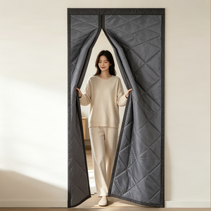 <span class=keywords><strong>Rideau</strong></span> de <span class=keywords><strong>porte</strong></span> magnétique en coton épais pour l'hiver, coupe-vent, isolant thermique et acoustique - Product Image 2