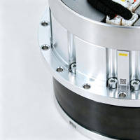Actuador de articulación robótica integrado de 450 Nm, actuador de accionamiento armónico de 120 mm, doble codificador absoluto de 48 V para piezas de robots cuadrúpedos humanoides