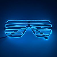 Usine fournisseur OEM coloré néon EL éclairer lunettes LED obturateur lumineux Rave lunettes de fête