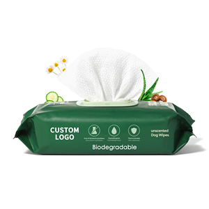 Lingettes pour animaux de compagnie avec logo personnalisé, naturelles, écologiques, biodégradables, sans alcool, non parfumées, lingettes nettoyantes pour chiens et chats - Product Image 2